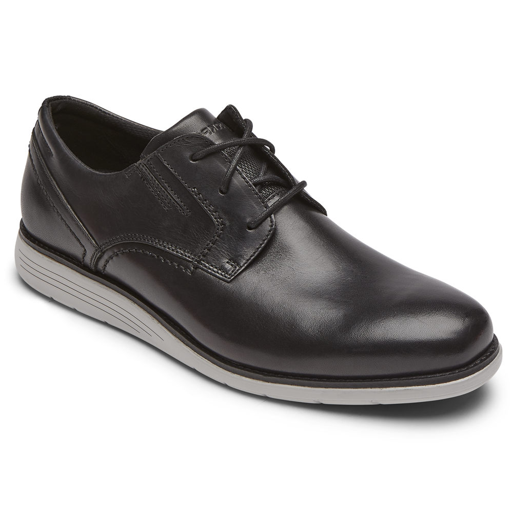 ロック ポート ドレスシューズ メンズ 黒 - Total Motion Sport Plain Toe - MBI731458